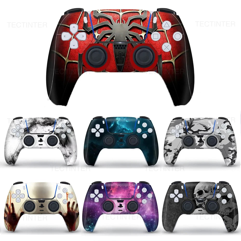 Protective Decal Skin for PS5 Controller Gamepad Full Protection Sticker for PlayStation 5 Joystick for PS5 Accessories