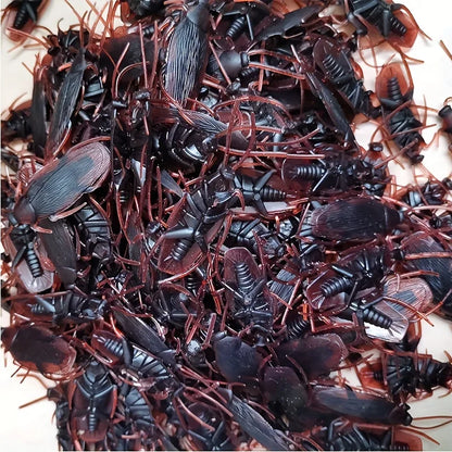 Fake Cockroach Prank Toys 50Pcs Realistic Insect Set
