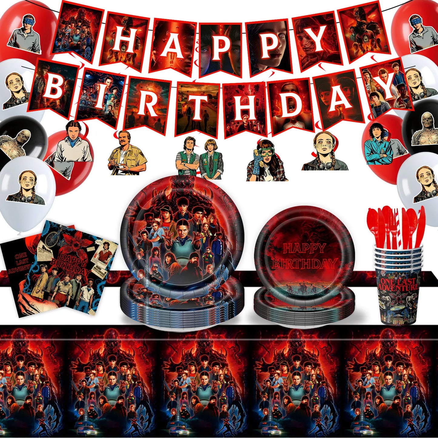 Birthday Party Supplies Set Disposable Tableware Decor