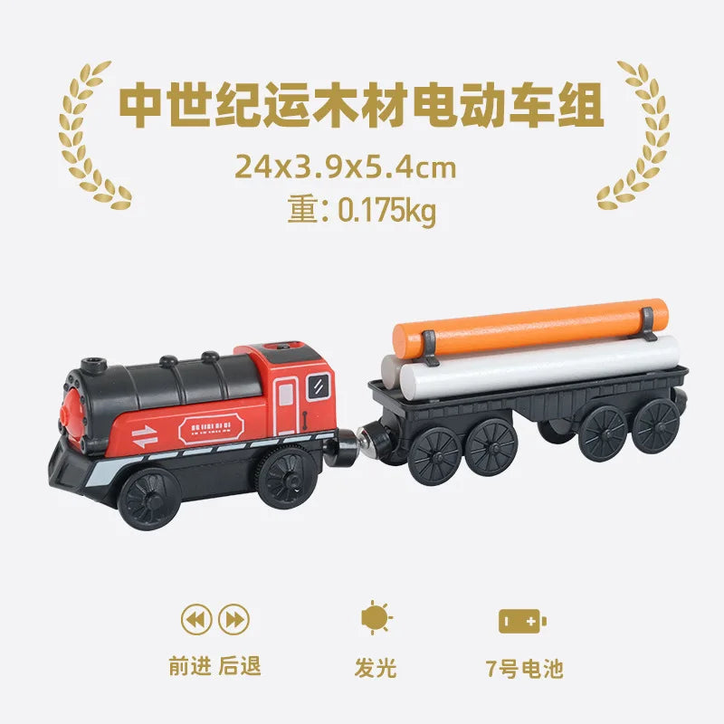 Electric Train Set Toy Engine Motorized Railway Car