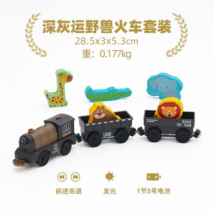 Electric Train Set Toy Engine Motorized Railway Car