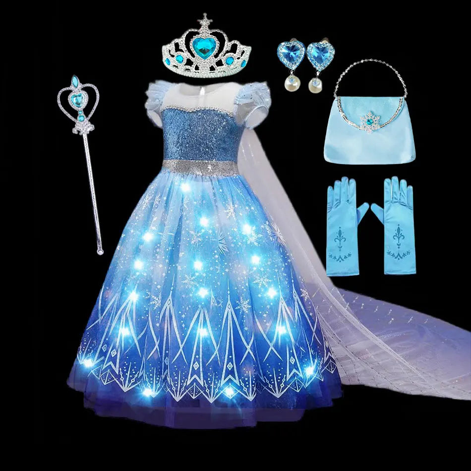 Light Up Princess Halloween Glowing Dress LED Party Gown