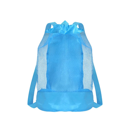 Extra-Large Sand-Resistant Drawstring Beach Backpack - Kids Pool Toys Storage Bag for Shell Collecting, Travel & Fitness