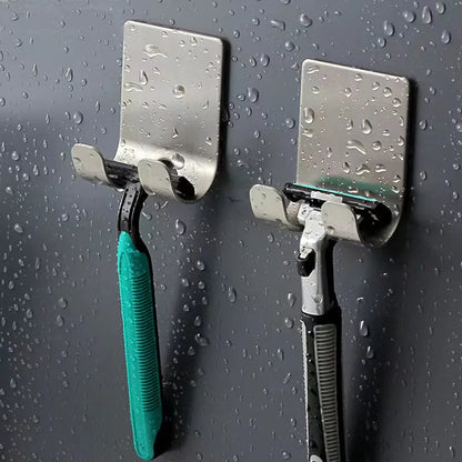 Bathroom Stainless Steel Razor Holder Storage Hook Wall  Men Shaving Shaver Shelf Punch Free Razor RackBathroom Accessories