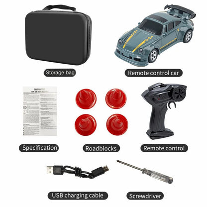 Mini Drift RC Car 1:64 Proportional Remote Control Racing