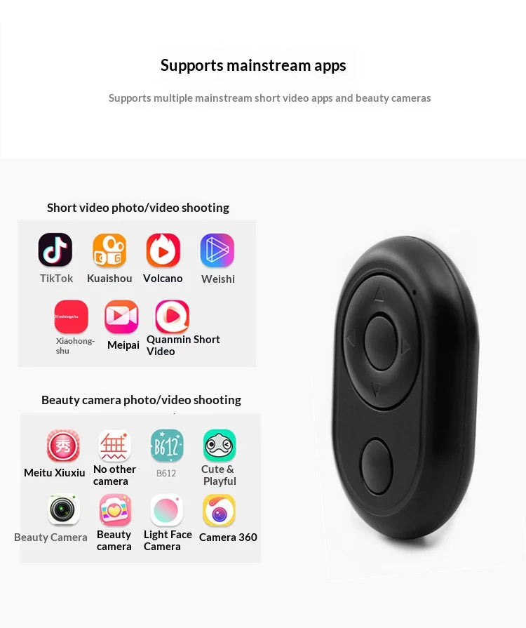 Phone Bluetooth Remote for iPhone Xiaomi IOS Android Phone Universal Remote Control Selfie Stick Bluetooth Camera Controller