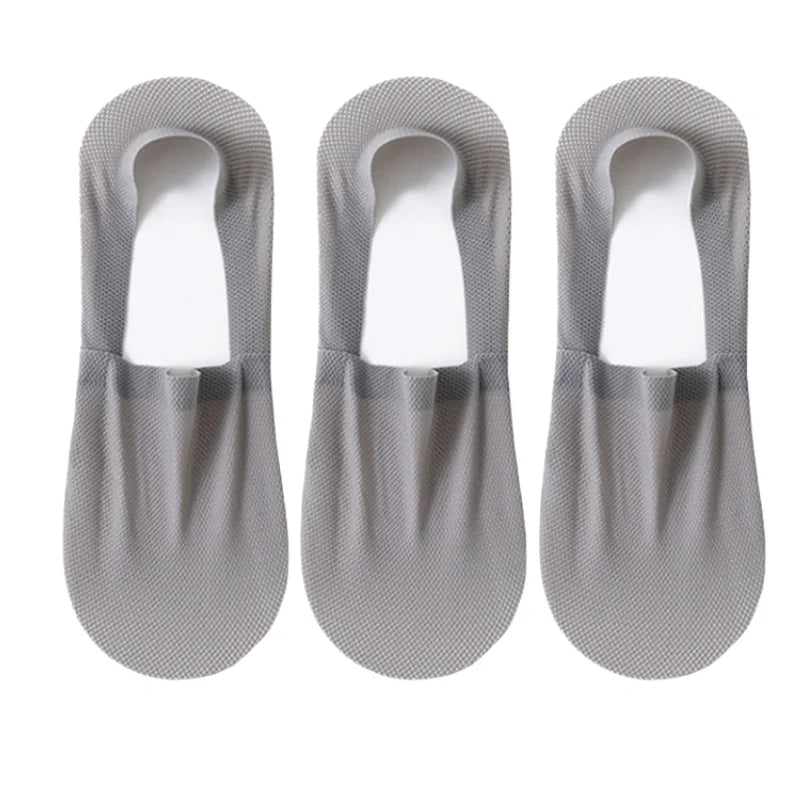 Silicone Non Slip Low Cut Socks Men Boat Thin