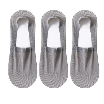 Silicone Non Slip Low Cut Socks Men Boat Thin
