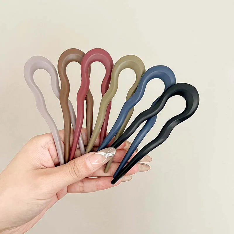 U-Shaped Hair Fork Acetate Hairpin Tortoiseshell Sticks