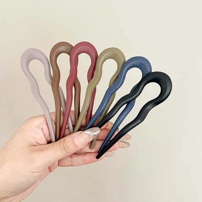 U-Shaped Hair Fork Acetate Hairpin Tortoiseshell Sticks