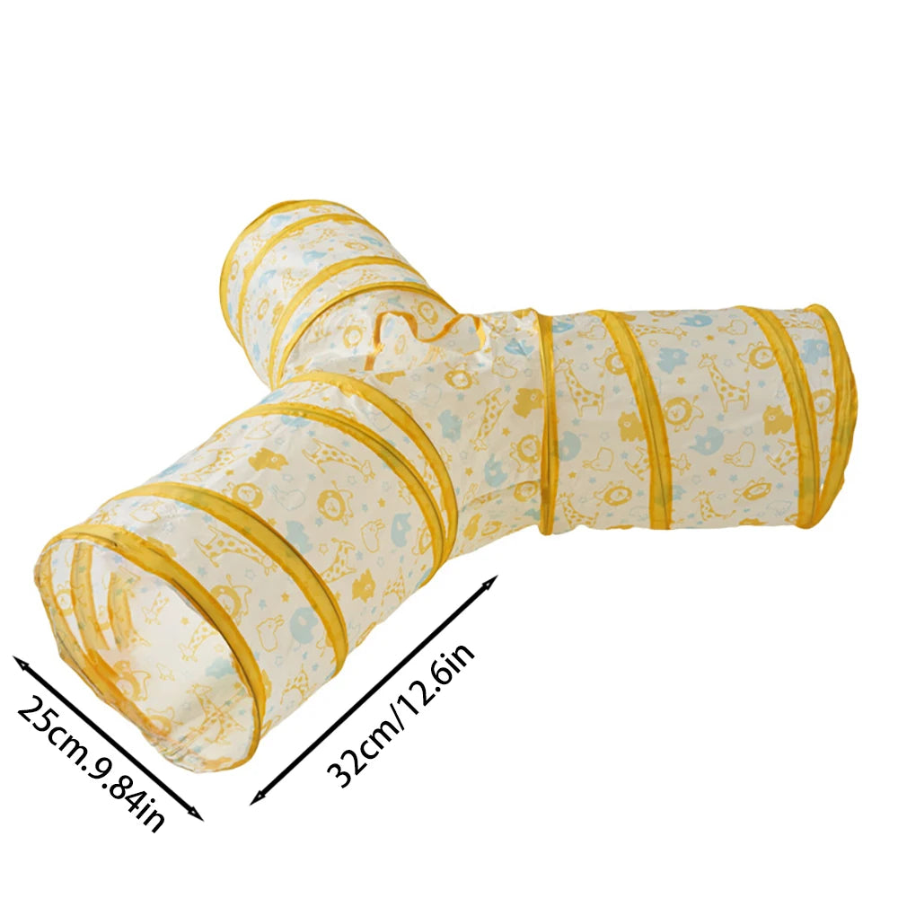 Foldable Cat Tunnel Tube Collapsible Pet Play Tunnel