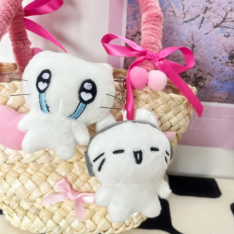 Cute Cat Plush Keychain Cartoon Animal Bag Charm Pendant