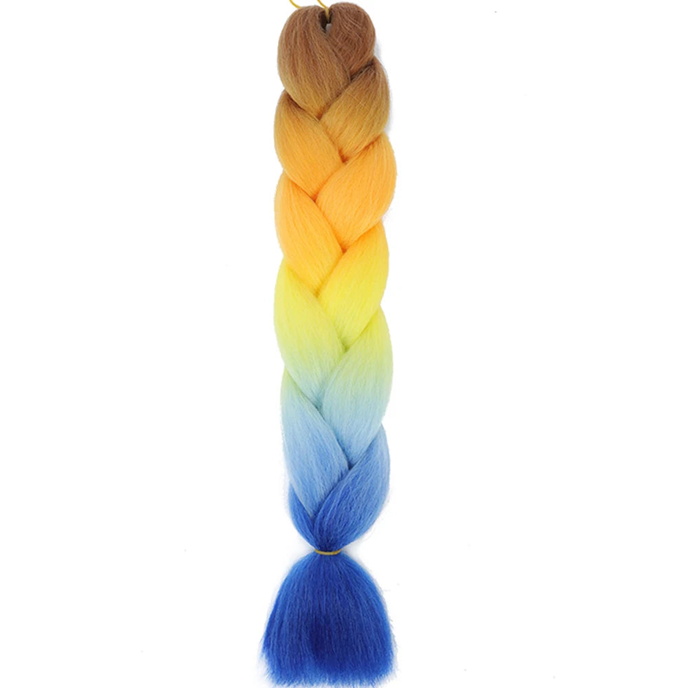 24 Inch Jumbo Braiding Hair Synthetic Afro Ombre Extensions