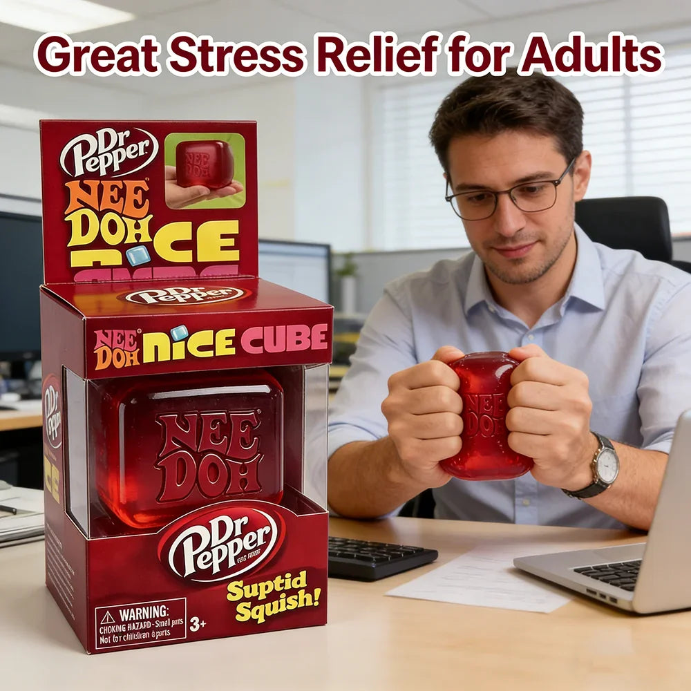 Soda Can Ice Cube Squishy Toy Soft Stress Relief Fidget