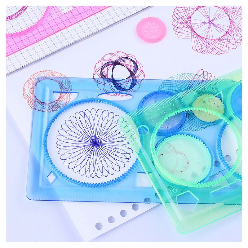 Spirograph Drawing Stencils Set Geometric Art Ruler