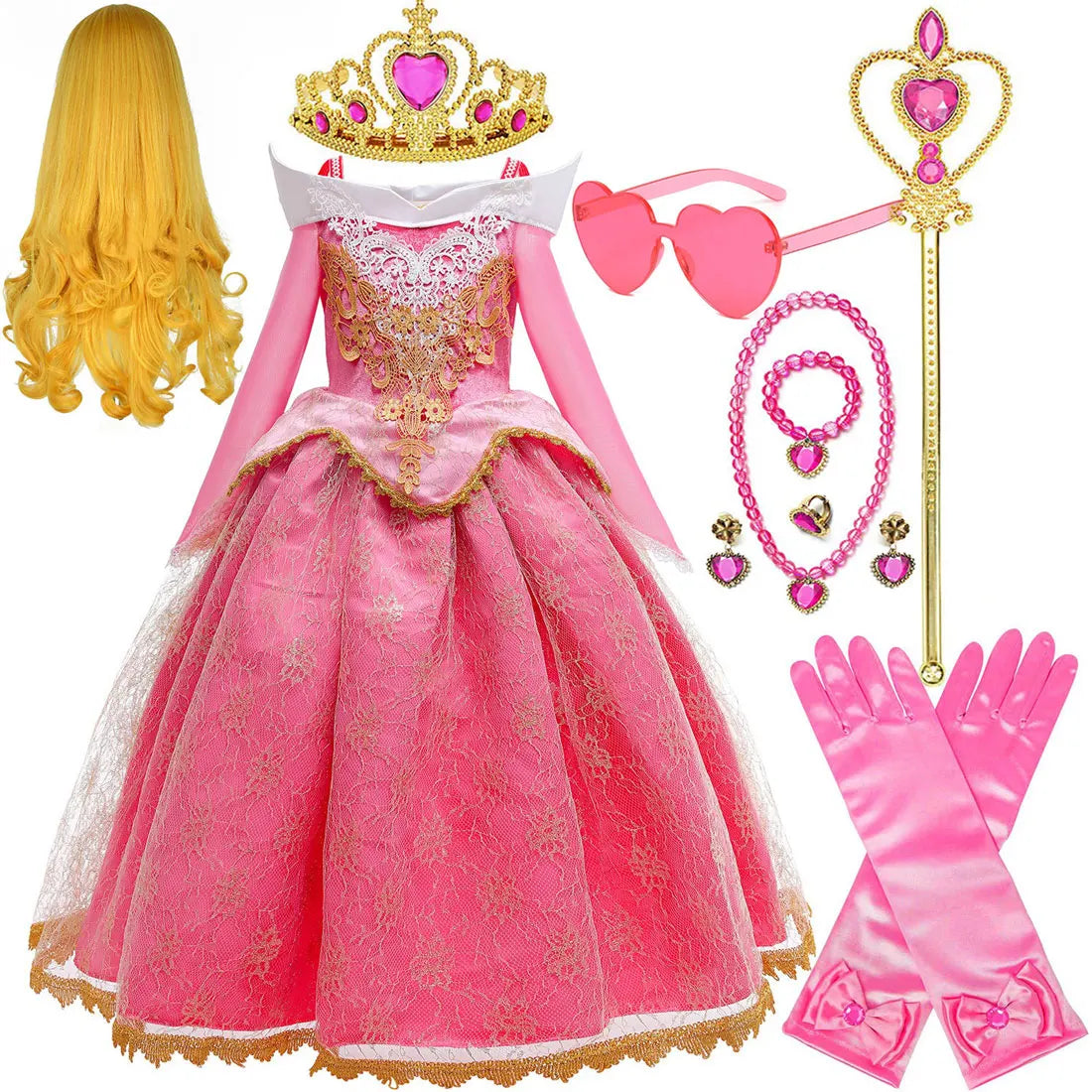 Sleeping Princess Halloween Cosplay Dress Off Shoulder Gown