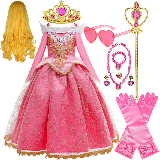 Sleeping Princess Halloween Cosplay Dress Off Shoulder Gown