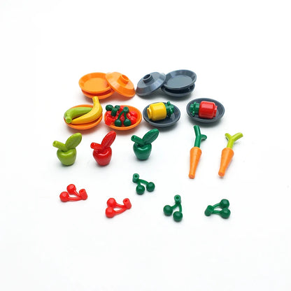 City Food Building Blocks Set Play Food MOC Bricks