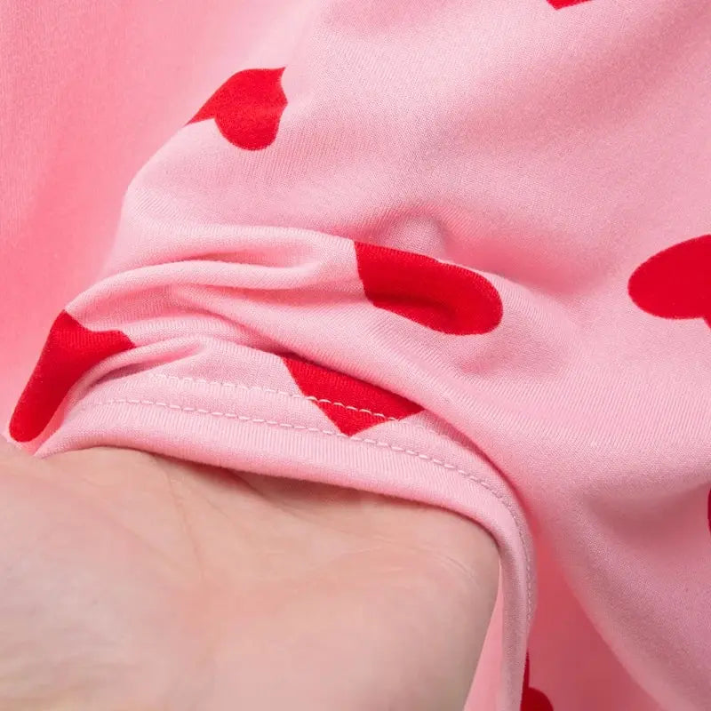 Girl Summer Love Short Sleeve Pajamas Three Piece Set