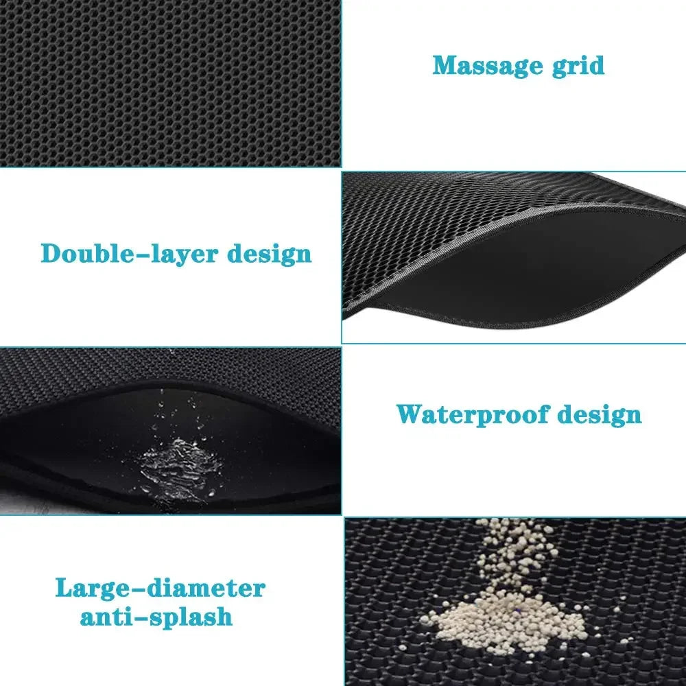 Waterproof Cat Litter Mat Double Layer Pet Litter Pad