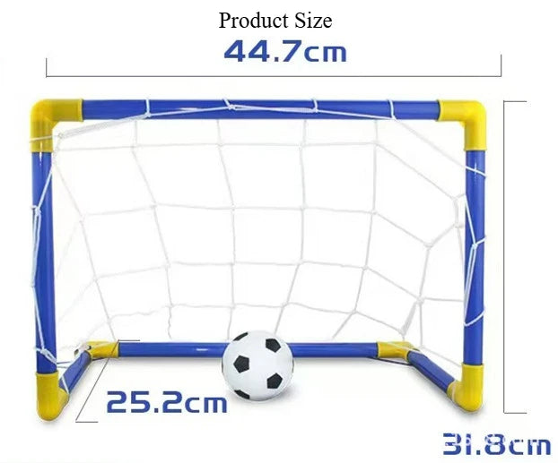 Portable Kids Soccer Goal Set Mini Football Net Kit 44x25cm