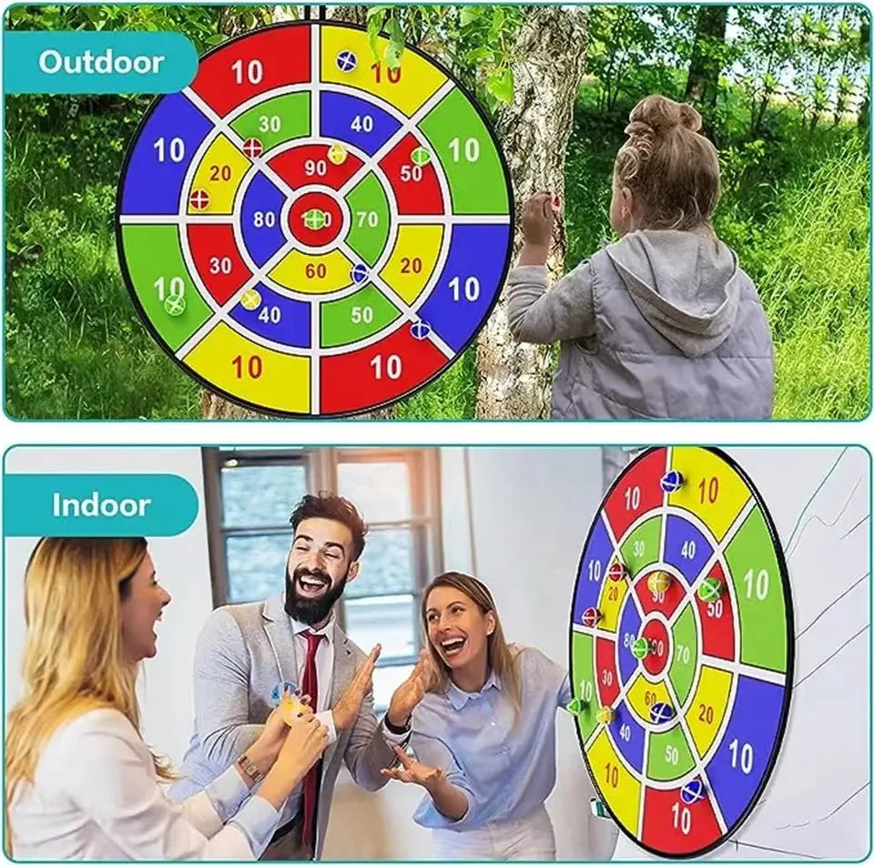 Large Sticky Ball Dart Board Family Interactive Game
