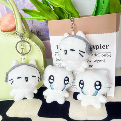 Cute Cat Plush Keychain Cartoon Animal Bag Charm Pendant