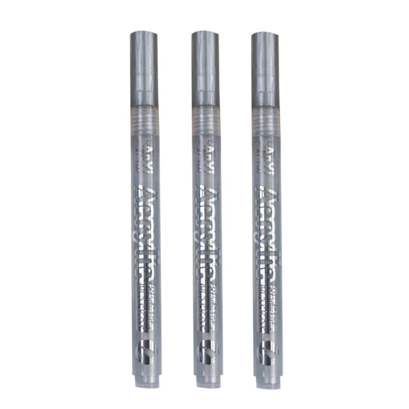 Acrylic Markers Paint Pen Set Extra Fine Tip Art Markers 3Pcs