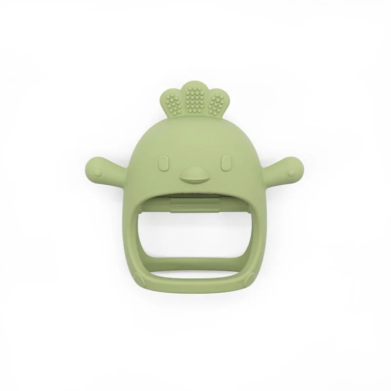 Baby Silicone Teether Toy Cartoon Chick Chewing Trainer