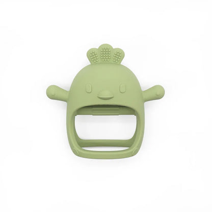 Baby Silicone Teether Toy Cartoon Chick Chewing Trainer