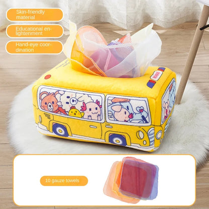 Baby Montessori Magic Tissue Box Sensory Crinkle Toy