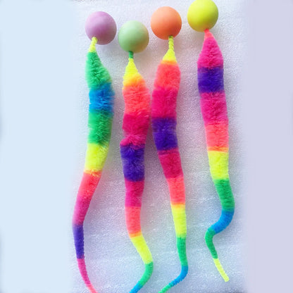 Interactive Cat Bouncing Ball Toy Elastic Faux Fur Teaser