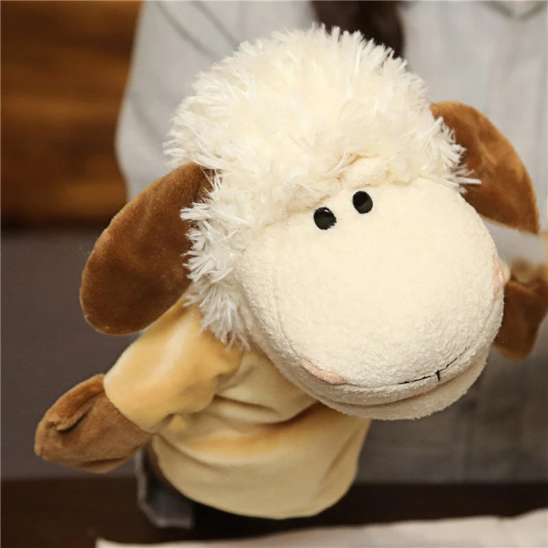 Cartoon Plush Hand Finger Puppets Family Storytelling Toy