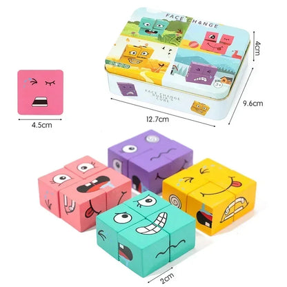 Face Changing Building Blocks Expression Matching Game