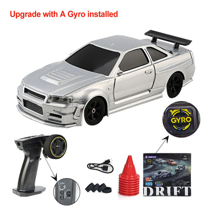 1:43 Gyro RC Drift Car 4WD Radio Control Mini Model