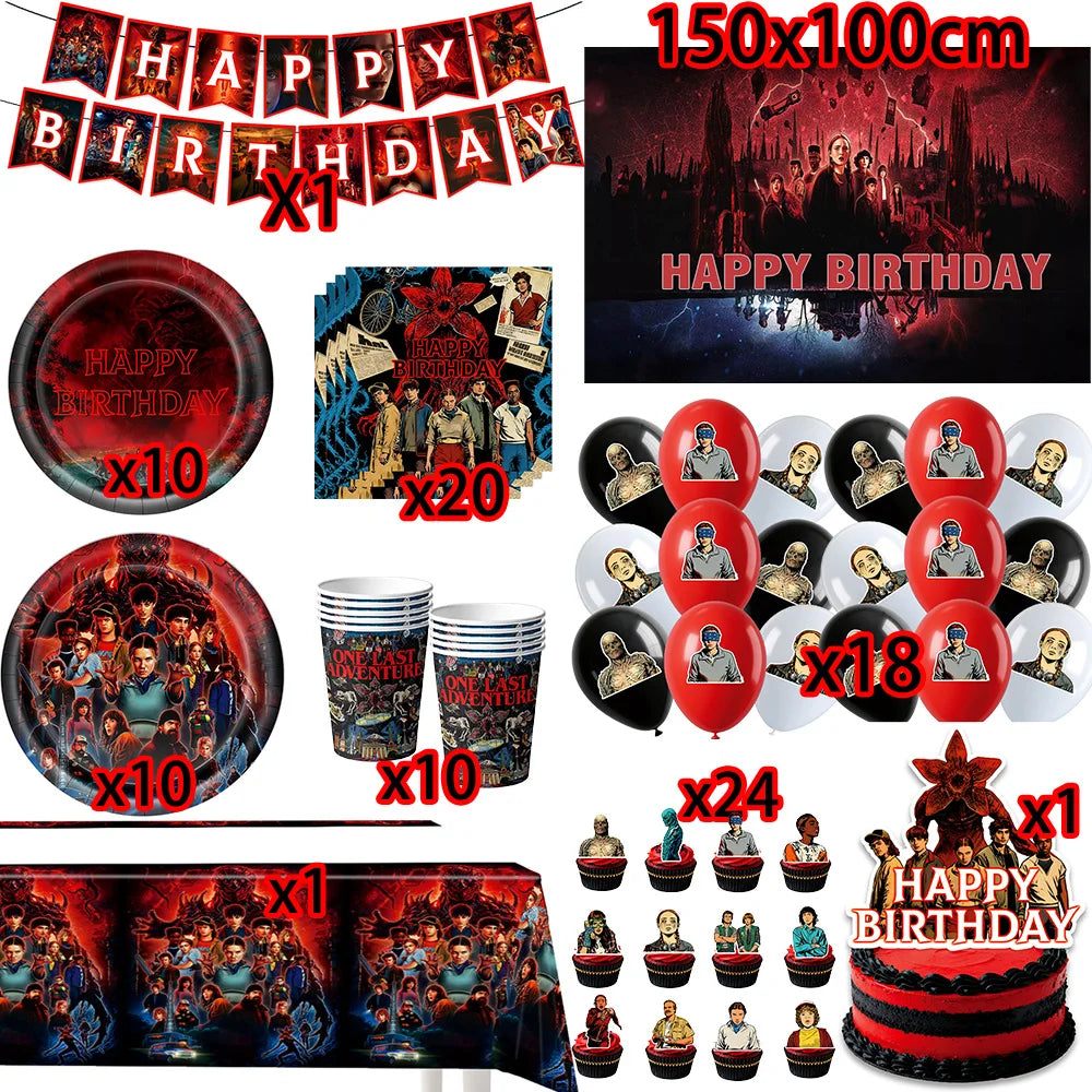 Birthday Party Supplies Set Disposable Tableware Decor
