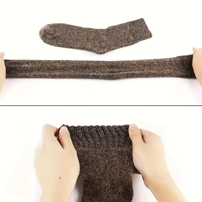 Winter Thick Warm Cashmere Socks Men Retro Snow