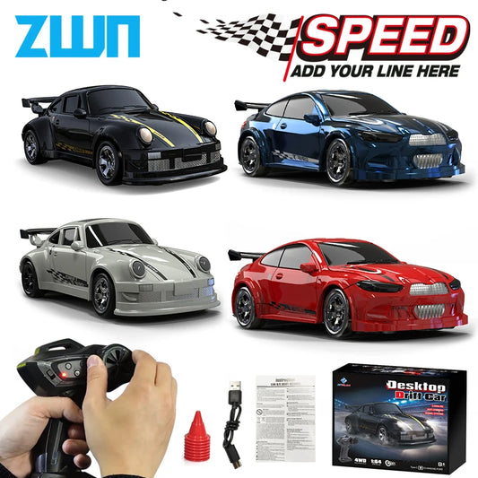 1:64 RC High Speed Drift Car Desktop Mini 4WD Model