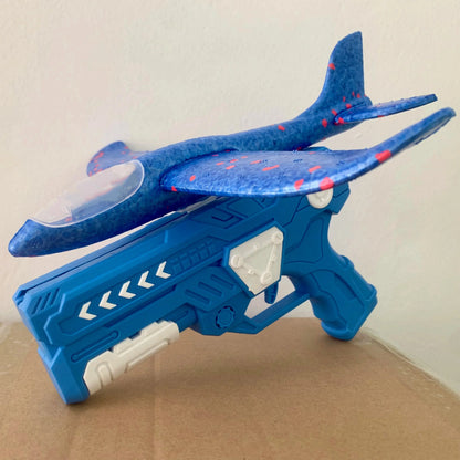 Foam Catapult Plane Launcher Toy Glowing Flying Aircraft