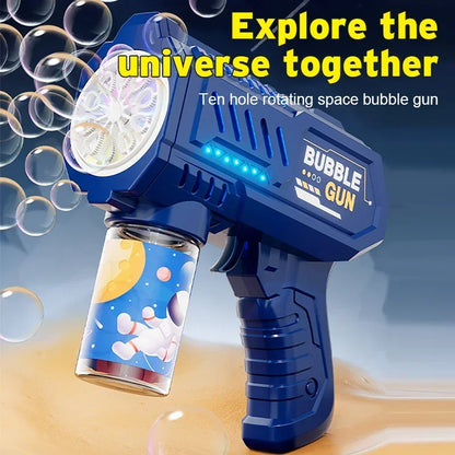 Automatic Rocket Bubble Gun Electric Bubble Blower