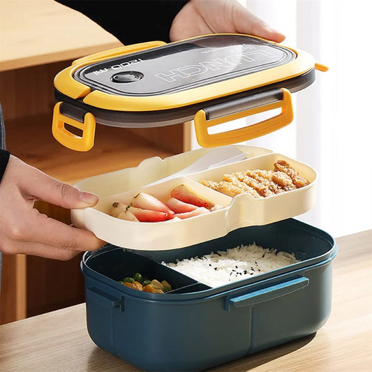1200ML 2 Layer Bento Lunch Box Thermal Insulated Food Container