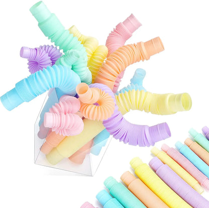 Mini Pop Tube Sensory Fidget Toy 4 Pack Stretch Building