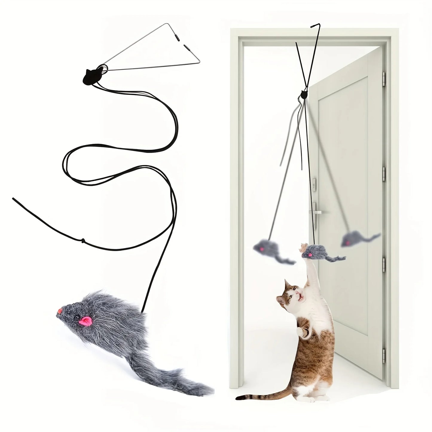 Door Hanging Cat Toy Interactive Hanging Kitten Teaser