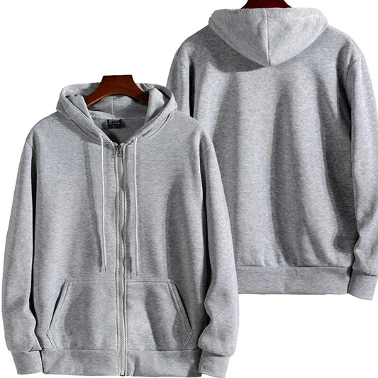 Zipper Hoodies Long Sleeve Hooded Sweatshirt Mens Loose Fit