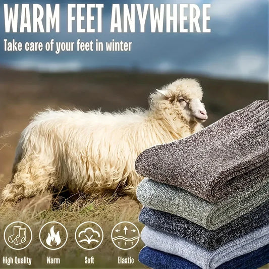 Thick Towel Mid-Calf Socks Men's Warm Anti-Cold