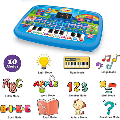 Kids Educational Tablet Toy Literacy Math Electronic Keyboard