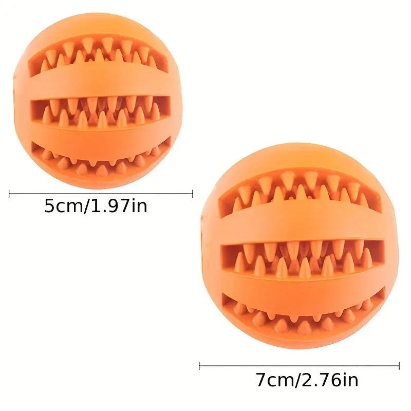 Dog Treat Feeder Ball Rubber Chew Tooth Cleaning Toy