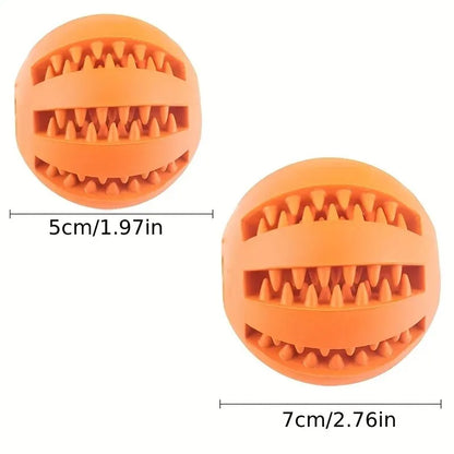 Dog Treat Feeder Ball Rubber Chew Tooth Cleaning Toy