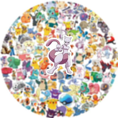 Yellow Anime Monster Vinyl Decals 100pcs Laptop Stickers