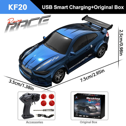 1:64 RC High Speed Drift Car Desktop Mini 4WD Model